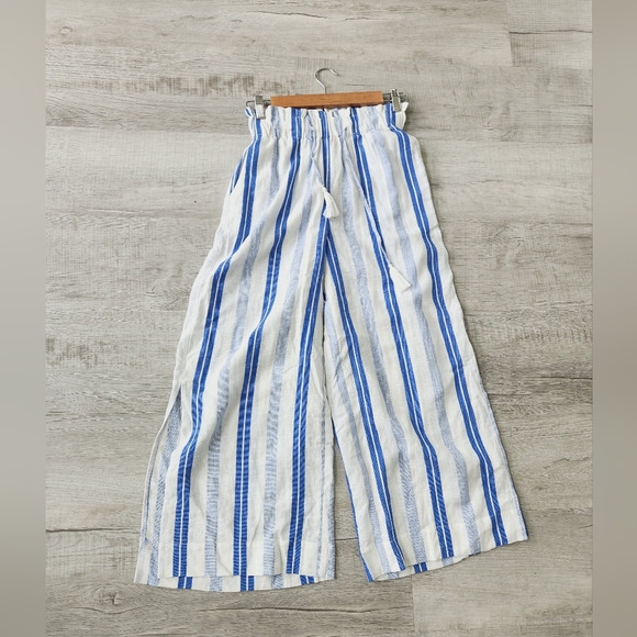 Anthropologie Red Carter Paris Pants Beach Wide Leg Pants linen blend size XS/4 - Picture 3 of 13